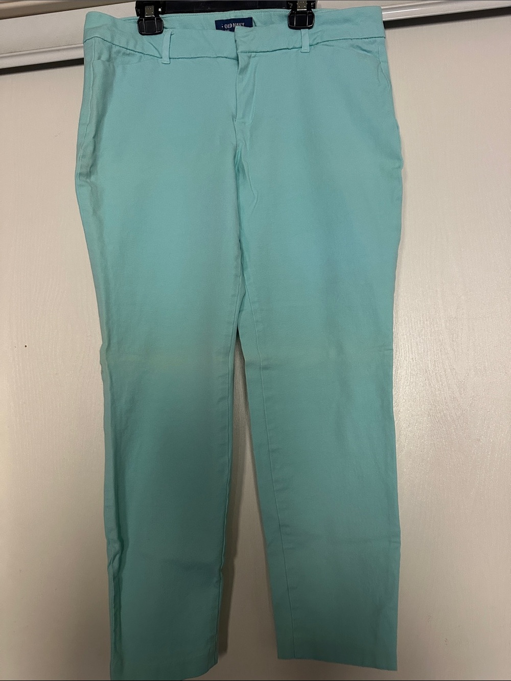 Old Navy Pixie Mid-rise Light Mint Tailored Straight-Leg Pants Size 12